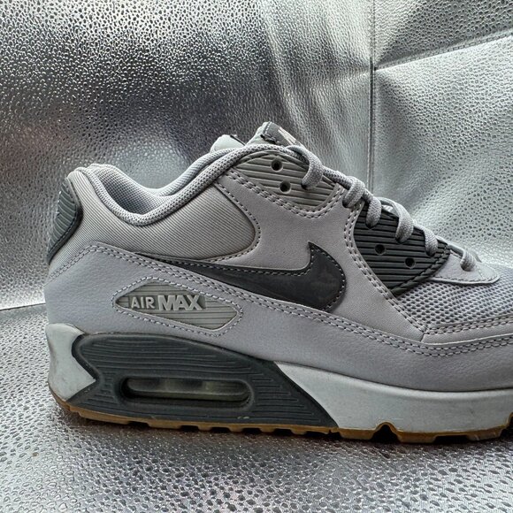 Size 8 Nike Air Max 90 Essential Wolf Gray Gum Athletic Sneakers 616730-024‎ - Picture 2 of 11